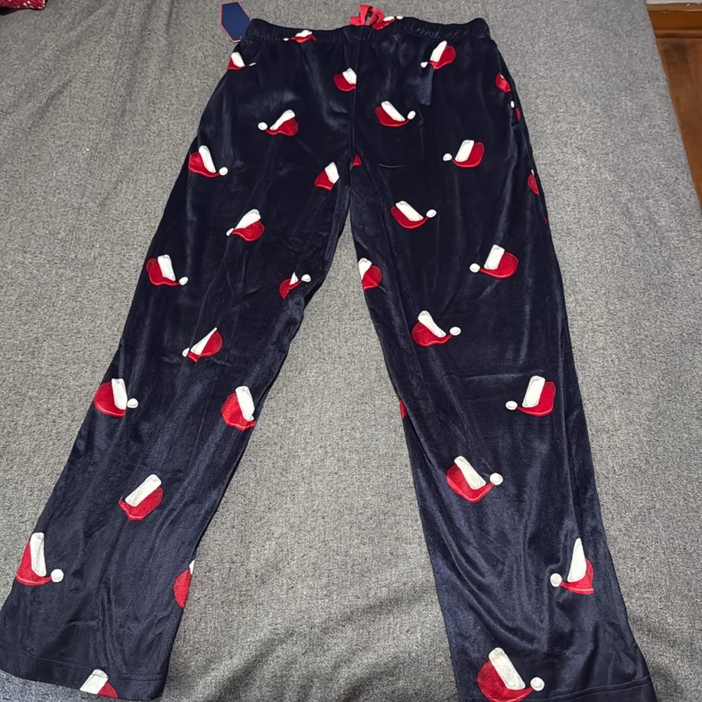 Men’s Santa hat PJ bottoms, NWT, L - Picture 4 of 4